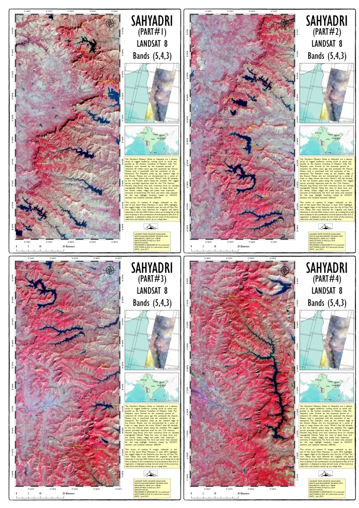 Four part Landsat study of the Sahyadris based on imagery collected in Feburary 2014.